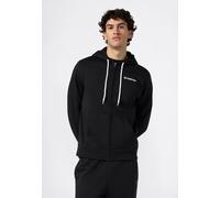 Kapuzensweatjacke CHAMPION "Graphic Full Zip Hoodie", Herren, Gr. L (52/54), schwarz (nbk), Obermaterial: 55% Baumwolle, 45% Polyester, Sweatjacken, mit Kapuze, aus Baumwolle und Polyester (61631529-L
