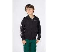 Kapuzensweatjacke CHAMPION "ICONS CONTRAST Full Zip Hoodie", Jungen, Gr. L (152/158), nbk, Obermaterial: 73% Baumwolle, 27% Polyester, Sweatjacken (72493621-L) nbk
