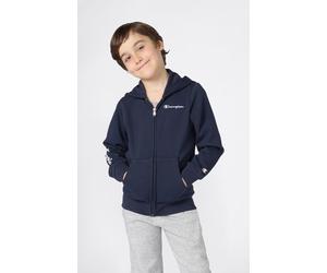 Kapuzensweatjacke CHAMPION "ICONS CONTRAST Full Zip Hoodie", Jungen, Gr. XXL (176), schwarz (nny), Obermaterial: 73% Baumwolle, 27% Polyester, Sweatjacken (83093265-XXL) nny