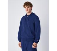 Kapuzensweatjacke CHAMPION "ICONS TONAL Terry Full Zip Hoodie", Herren, Gr. L (52/54), blau (san), Obermaterial: 70% Baumwolle, 30% Polyester, Sweatjacken Kapuzensweatjacke, mit Kapuze, für sportliche
