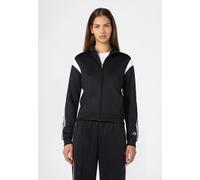 Kapuzensweatjacke CHAMPION "SPORTWEAR TRACK TOP Slim Fit", Damen, Gr. L, nbk, wht, Obermaterial: 50% Baumwolle, 43% Polyester, 7% Elasthan, Sweatjacken, mit sportlicher Optik, Langarm-Ausführung, Slim