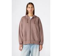 Kapuzensweatjacke CHAMPION "SPORTWEAR ZIP-UP HOODIE Oversized Fit", Damen, Gr. L, braun (dpu), Obermaterial: 70% Baumwolle, 30% Polyester, Sweatjacken, mit Kapuze, Oversized Fit, aus Baumwolle und Pol