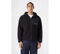 Kapuzensweatjacke CHAMPION "SPORTWEAR ZIP-UP HOODIE Relax Fit Polar", Herren, Gr. S, schwarz (nbk, nbk), Obermaterial: 100% Polyester, unifarben, Sweatjacken, mit Taschen und Logostickereien (17619956
