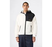 Kapuzensweatjacke CHAMPION "SPORTWEAR ZIP-UP HOODIE Relax Fit Polar", Herren, Gr. XL, weiß (egt, nbk), Obermaterial: 100% Polyester, mehrfarbig, Sweatjacken, mit Taschen und Logostickereien (38497246-