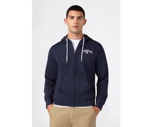 Kapuzensweatjacke CHAMPION "SPORTWEAR ZIP-UP HOODIE Standard Fit", Herren, Gr. L, blau (nny), Obermaterial: 55% Baumwolle, 45% Polyester, Sweatjacken, mit durchgehendem Reißverschluss, Langarm-Design,