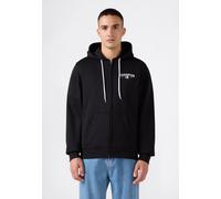 Kapuzensweatjacke CHAMPION "SPORTWEAR ZIP-UP HOODIE Standard Fit", Herren, Gr. XL, schwarz (nbk), Obermaterial: 55% Baumwolle, 45% Polyester, Sweatjacken, mit durchgehendem Reißverschluss, Langarm-Des