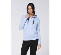 Kapuzensweatjacke CHIEMSEE, Damen, Gr. XS (32), blau (brunnera blau), 60% Baumwolle, 40% Polyester, Sweatjacken (59229760-XS) brunnera blau