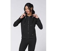 Kapuzensweatjacke CHIEMSEE, Damen, Gr. XS (32), schwarz (schwarz beauty), 60% Baumwolle, 40% Polyester, Sweatjacken (95362553-XS) schwarz beauty