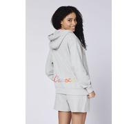 Kapuzensweatjacke CHIEMSEE, Damen, Gr. XS (34), grau (neutral gray melange), 90% Baumwolle, 10% Viskose, Sweatjacken (84721544-XS) neutral gray melange