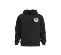 Kapuzensweatjacke CONVERSE "CHUCK FLEECE STANDARD FIT", Herren, Gr. M, converse schwarz, Obermaterial: 80% Baumwolle, 20% Polyester, normal, ohne Ausschnitt, angesetztes Bündchen, Sweatjacken (3456395