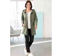 Kapuzensweatjacke, Damen, Gr. 42, grün (khaki, meliert), 50% Baumwolle, 50% Polyester, Kapuzenfutter:100% Baumwolle, Sweatjacken (18409442-42) khaki, meliert
