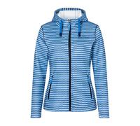 Kapuzensweatjacke DEPROC ACTIVE "MONICA MEADOWS Women", Damen, Gr. 40 (M), blau (indigo), 100% Polyester, tailliert, gerader Abschluss, Sweatjacken Yoga&PilatesBekleidung Sportbekleidung Zip-Hoodie Sw