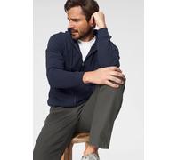 Kapuzensweatjacke FRUIT OF THE LOOM, Herren, Gr. S (44/46), blau (marine), angeraute Sweatware, Obermaterial: 80% Baumwolle, 20% Polyester, unifarben, Basic, schmal hüftbedeckend, Rundhals, Rippbündch