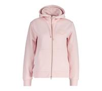 Kapuzensweatjacke GANT "REG TONAL SHIELD ZIP HOODIE", Damen, Gr. XL, rot (salmon), angeraute Sweatware, Obermaterial: 78% Baumwolle, 22% Polyester, regular fit, Rippbündchen, Sweatjacken, Markensticke