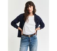 Gant Damen Shield Zip Hoodie Kapuzenpullover, Evening Blue, L EU