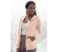 Kapuzensweatjacke H.I.S Gr. 32/34, rot (salmon) Damen Sweatjacken (86274153-32) salmon