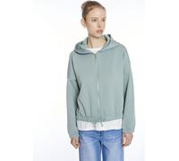 Kapuzensweatjacke HAILY’S "LS P HJ Li44lly", Damen, Gr. M, grün (willow grün), Sweatware, Obermaterial: 60% Polyester, 35% Viskose, 5% Elasthan, unifarben, normal, Rundhals, Sweatjacken (15398130-M) w