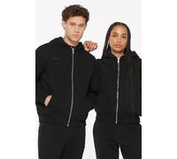 Kapuzensweatjacke HARLEM SOUL, Damen, Gr. S, schwarz, Material: 65% Baumwolle, 35% Polyester, bedruckt, regular fit normal, hoch geschlossener Ausschnitt, eingesetzt Rippbündchen, Sweatjacken, mit wei