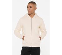 Kapuzensweatjacke HARLEM SOUL, Herren, Gr. M, beige (ecru), Material: 65% Baumwolle, 35% Polyester, unifarben, regular fit normal, hoch geschlossener Ausschnitt, eingesetzt Rippbündchen, Sweatjacken, 