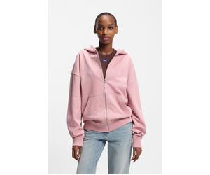 Kapuzensweatjacke HUGO BLUE "Doa", Damen, Gr. S (36), light, pastel pink 681, Sweatware, Obermaterial: 100% Baumwolle, unifarben, lässig geschnitten hüftbedeckend, Rippbündchen, Sweatjacken, aus Baumw
