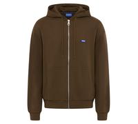 Kapuzensweatjacke HUGO BLUE "Nadarasi", Herren, Gr. XXL, schwarz braun208, Sweatware, Obermaterial: 100% Baumwolle, relaxed fit hüftlang, Rundhals, Bündchen, Sweatjacken (91999219-XXL) schwarz braun20