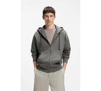Kapuzensweatjacke HUGO, Damen, Gr. M, dunkelgrau025, Sweatware, Obermaterial: 100% Baumwolle, unifarben, relaxed fit normal, Rundhals, Bündchen, Sweatjacken, Relaxed Fit, Kapuze, Taschen (96221868-M)