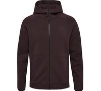 Kapuzensweatjacke HUMMEL "HMLTECH FLEECE REGULAR ZIP HOODIE", Herren, Gr. S, chocolate plum, Obermaterial: 74% Baumwolle, 14% sonstige Fasern, 6% Elasthan, 6% Polyester, normal, Rundhals, Sweatjacken