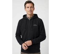 Kapuzensweatjacke JACK & JONES "JJCOLLEGE LOGO SWEAT ZIP HOOD", Herren, Gr. L, schwarz, Sweatware, Obermaterial: 80% Baumwolle, 20% Polyester, unifarben, relaxed fit normal, Rundhals, Rippbündchen, Sw
