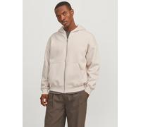 Kapuzensweatjacke JACK & JONES "JJEURBAN EDGE SWEAT ZIP HOOD NOOS", Herren, Gr. S, gelb (moonbeam), angeraute Sweatware, Obermaterial: 70% Baumwolle, 30% Polyester, unifarben, weit taillenbedeckt, ohn