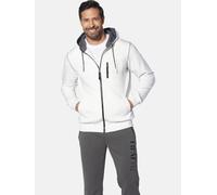 Kapuzensweatjacke JAN VANDERSTORM "Sweatjacke FINNDOR", Herren, Gr. 5XL, weiß, Obermaterial: 48% Polyester COOLMAX PES(Coolmax). 46% Baumwolle CO. 6% Elasthan EL., normal, ohne Ausschnitt, Sweatjacken