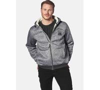 Kapuzensweatjacke JAN VANDERSTORM "Sweatjacke MIKRIKSON", Herren, Gr. 4XL, grau (grau melange), Obermaterial: 100% Polyester COOLMAX PES(Coolmax)., Sweatjacken (16470928-4XL) grau melange