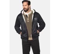 Kapuzensweatjacke JAN VANDERSTORM "Sweatjacke MIKRIKSON", Herren, Gr. 5XL, grau (dunkelgrau melange), Obermaterial: 100% Polyester COOLMAX PES(Coolmax)., Sweatjacken (50511063-5XL) dunkelgrau melange