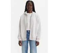 Kapuzensweatjacke LEVI'S "EVERYDAY ZIP HOODIE", Damen, Gr. S (36), orbit heather gray brushed fleece, Sweatware, Obermaterial: 58% Baumwolle, 42% Polyester, unifarben, regular fit normal, ohne Ausschn