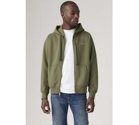 Kapuzensweatjacke LEVI'S, Herren, Gr. S, grün (moss olive garment d), Sweatware, Obermaterial: 88% Baumwolle, 12% Polyester, unifarben, bequem hüftbedeckend, Rundhals, Bündchen, Sweatjacken, mit Logo-