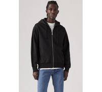 Kapuzensweatjacke LEVI'S, Herren, Gr. S, schwarz (schwarz agate garment), Sweatware, Obermaterial: 88% Baumwolle, 12% Polyester, unifarben, bequem hüftbedeckend, Rundhals, Bündchen, Sweatjacken, mit L