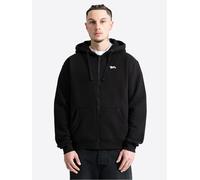 Kapuzensweatjacke LONSDALE "GLAPTHORN", Herren, Gr. S, schwarz, ecru, Obermaterial: 60% Baumwolle, 40% Polyester. Futter: 60% Baumwolle, 40% Polyester, Sweatjacken, mit Kapuze, sportlicher Stil, aus B