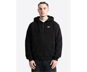 Kapuzensweatjacke LONSDALE "GLAPTHORN", Herren, Gr. S, schwarz, ecru, Obermaterial: 60% Baumwolle, 40% Polyester. Futter: 60% Baumwolle, 40% Polyester, Sweatjacken, mit Kapuze, sportlicher Stil, aus B