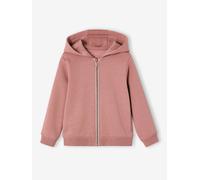 Kapuzensweatjacke Mädchen BASIC personalisierbar altrosa Gr. 128 von Vertbaudet