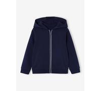 Kapuzensweatjacke Mädchen BASIC, Recycling-Baumwolle personalisierbar blau Gr. 98/104 von vertbaudet