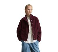 Kapuzensweatjacke MARC O'POLO DENIM "aus recyceltem Polyester", Damen, Gr. XXS, rot (mahagony jam), Obermaterial: 100% Polyester, unifarben, relaxed fit, elastischer Bund, Sweatjacken (79377445-XXS) m