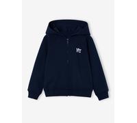Kapuzensweatjacke mit NY-Print Kinder BASIC blau Gr. 92/98 von Vertbaudet