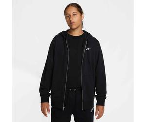 Kapuzensweatjacke NIKE SPORTSWEAR "M NK CLUB FT FZ HOODIE", Herren, Gr. L, schwarz (schwarz, schwarz, weiß), Jersey, Obermaterial: 80% Baumwolle, 20% Polyester, normal, Rundhals, Sweatjacken, mit Kapu