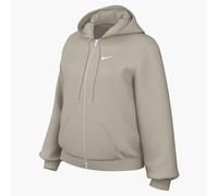 Kapuzensweatjacke NIKE SPORTSWEAR "W NK STDO FLC MW STD FZ HDY", Damen, Gr. L, cream ii, sail, angeraute Sweatware, Obermaterial: 80% Baumwolle, 20% Polyester, normal, Rundhals, angesetztes Bündchen,