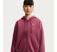 Kapuzensweatjacke NIKE SPORTSWEAR "W NK STDO FLC MW STD FZ HDY", Damen, Gr. XL, pink smoke, sail, angeraute Sweatware, Obermaterial: 80% Baumwolle, 20% Polyester, normal, Rundhals, angesetztes Bündche