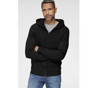 Kapuzensweatjacke ONLY & SONS "CERES LIFE ZIP THR. HOODIE SWEAT", Herren, Gr. L, schwarz, angeraute Sweatware, Obermaterial: 65% Baumwolle, 35% Polyester, unifarben, normal normal, ohne Ausschnitt, Bü