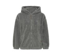 Kapuzensweatjacke OXMO "Kapuzenfleecejacke OXBERINA", Damen, Gr. XS, grau (castlerock), Obermaterial: 100% Polyester PES., Sweatjacken (51602455-XS) castlerock