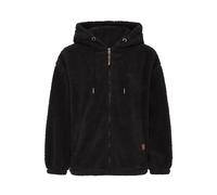 Kapuzensweatjacke OXMO "Kapuzenfleecejacke OXBERINA", Damen, Gr. XS, schwarz (meteorite), Obermaterial: 100% Polyester PES., Sweatjacken (75457866-XS) meteorite