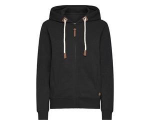 Kapuzensweatjacke OXMO "Kapuzenfleecejacke OXMILLE", Damen, Gr. M, schwarz, Obermaterial: 55% Polyester PES. 45% Baumwolle CO., Sweatjacken (73711338-M) schwarz