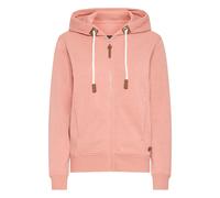 Kapuzensweatjacke OXMO "Kapuzenfleecejacke OXMILLE", Damen, Gr. S, braun (cameo braun melange), Obermaterial: 55% Polyester PES. 45% Baumwolle CO., Sweatjacken (52243657-S) cameo braun melange