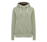 Kapuzensweatjacke OXMO "Kapuzensweatjacke OXUlla", Damen, Gr. S, grün (seagrass), Obermaterial: 60% Baumwolle CO. 40% Polyester PES., Sweatjacken (10393659-S) seagrass